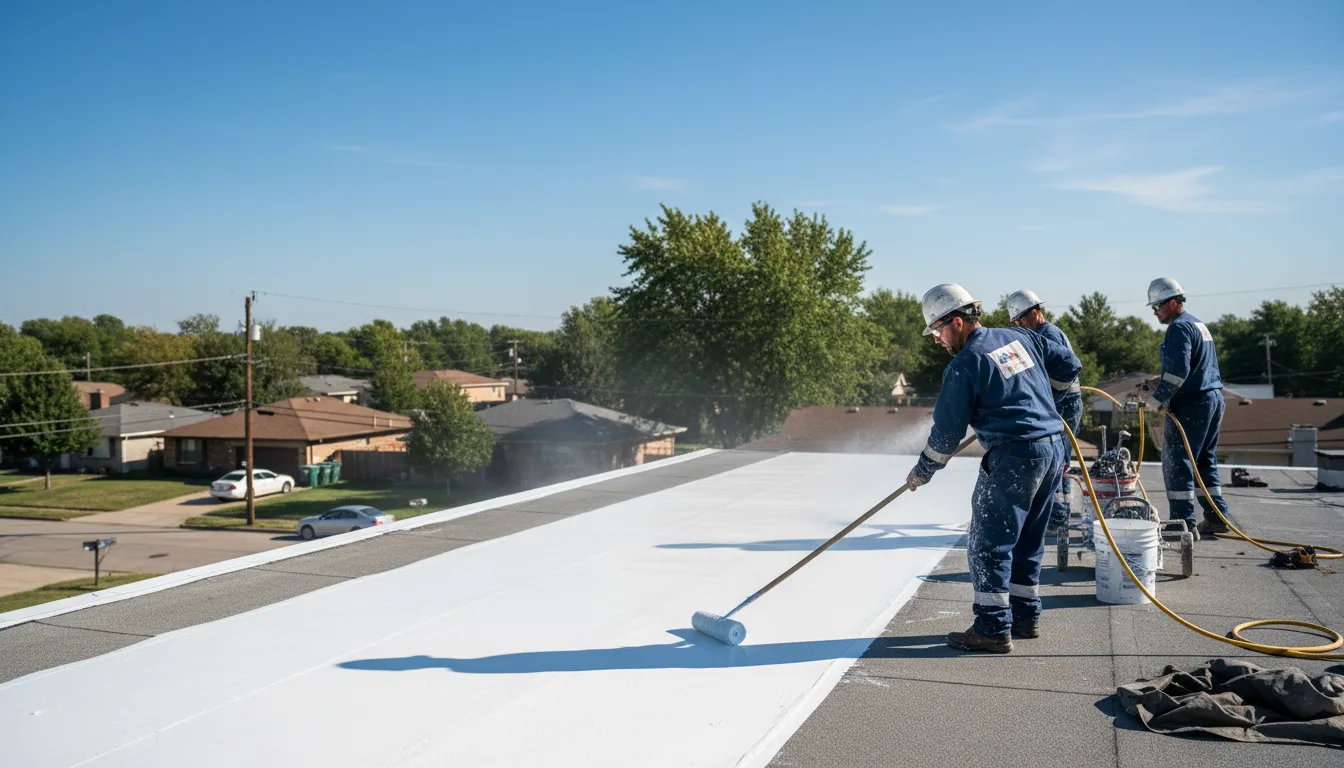 Commercial roof coating in New Goshen, IN near me
